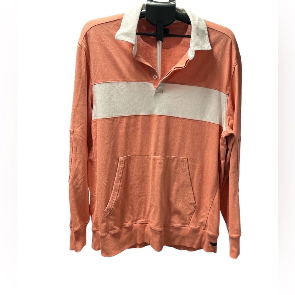 Good Man Brand Coral and White Long Sleeve Shirt